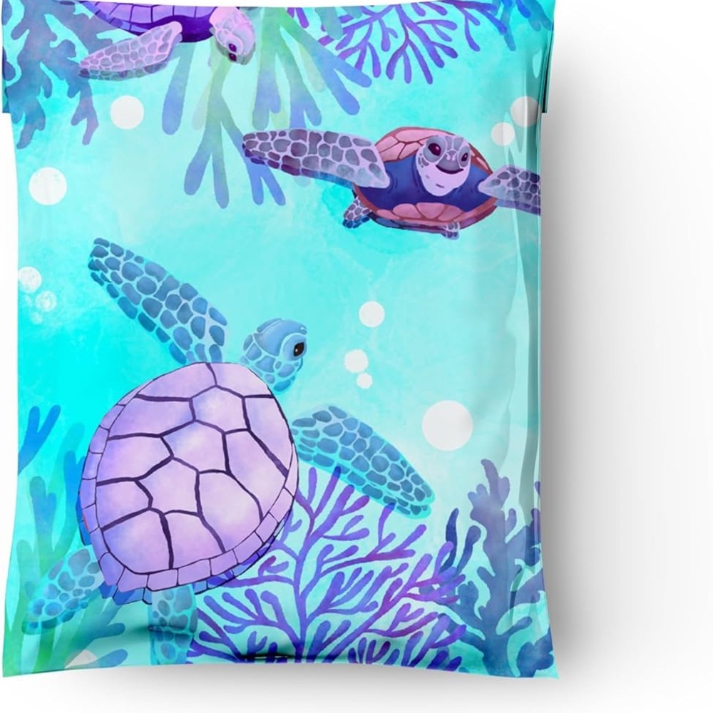 20 Poly Mailer Value Pack - Sea Turtle Pattern (10" x 13") Qty 20 - Picture 6 of 6